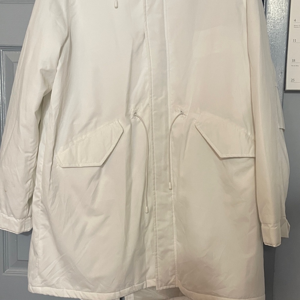 Stylish ASOS White Parka Coat